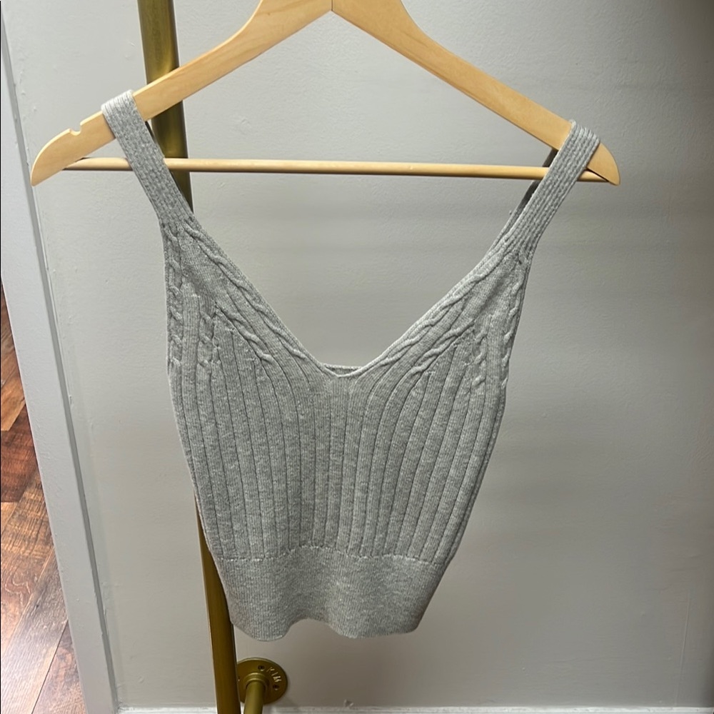 Wilfred Light Gray Ribbed Tank Top
